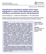 Unpacking the motivational variables which impact engagement in Lesson Study: Mathematics teaching self-efficacy and attitudes towards self-development